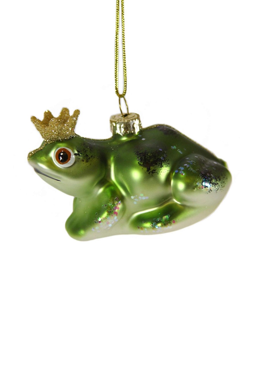 * | Heraldly Glass Frog Christmas Ornament