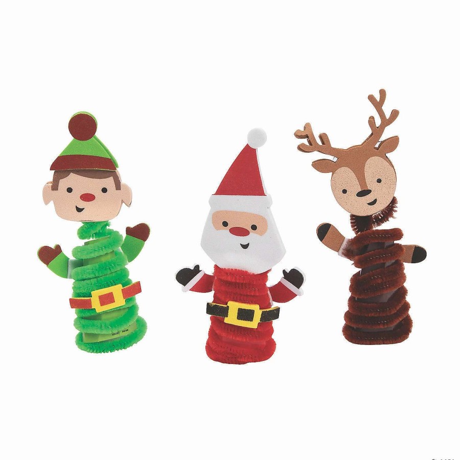 * | Chenille Christmas Finger Puppet Craft Kit Makes 12