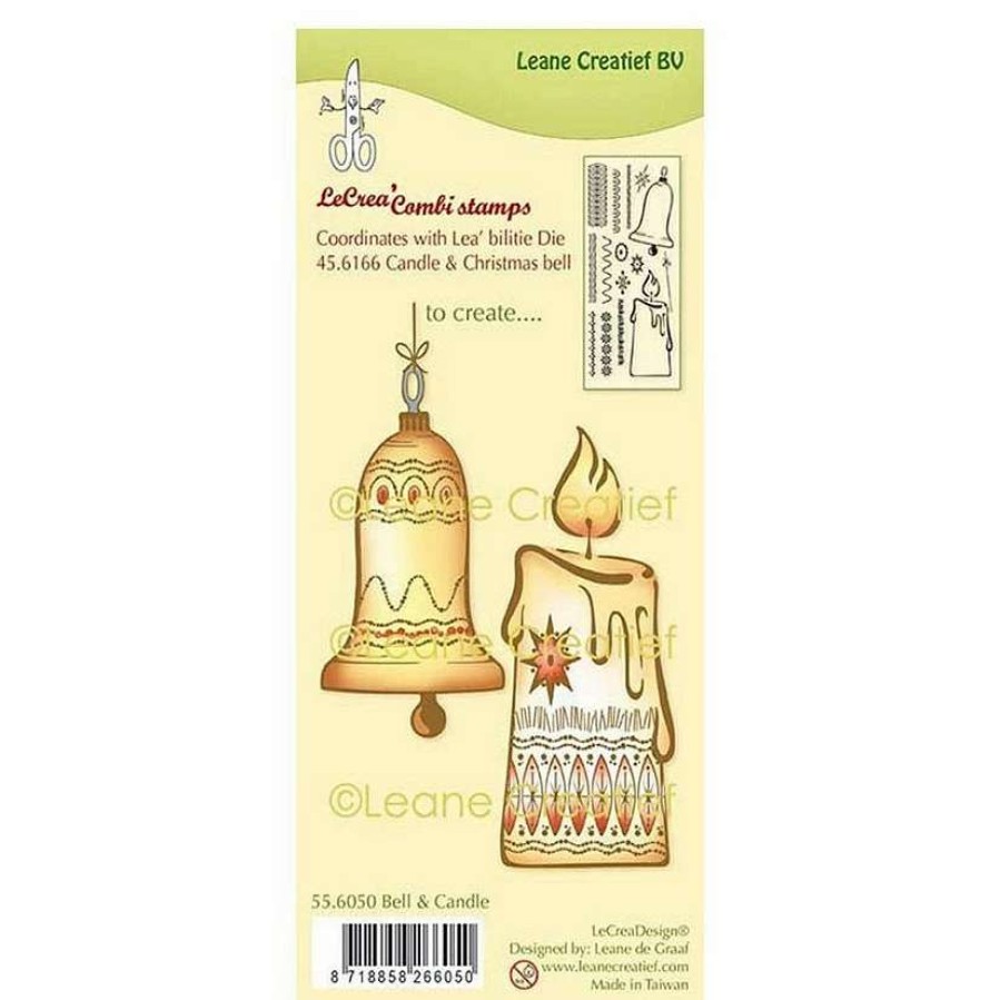 * | Leane Creatief Lecreadesign Combi Clear Stamp Christmas Bell Candle