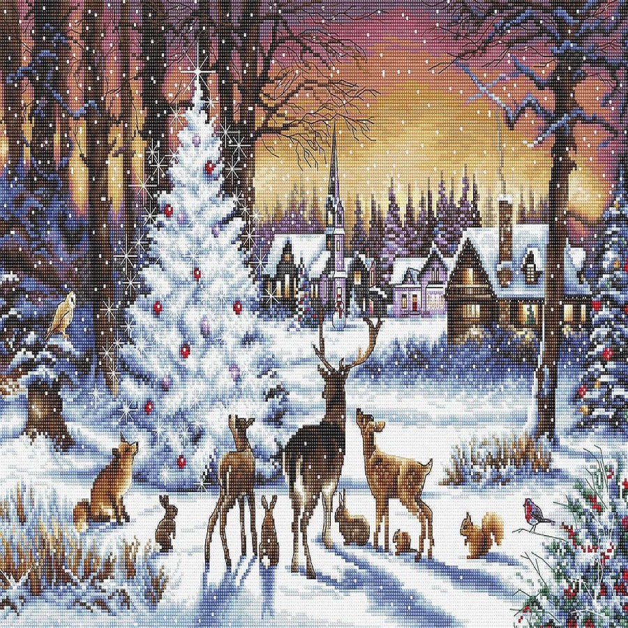 * | Crafting Spark (Wizardi) Counted Cross Stitch Kit Christmas Wood Leti947