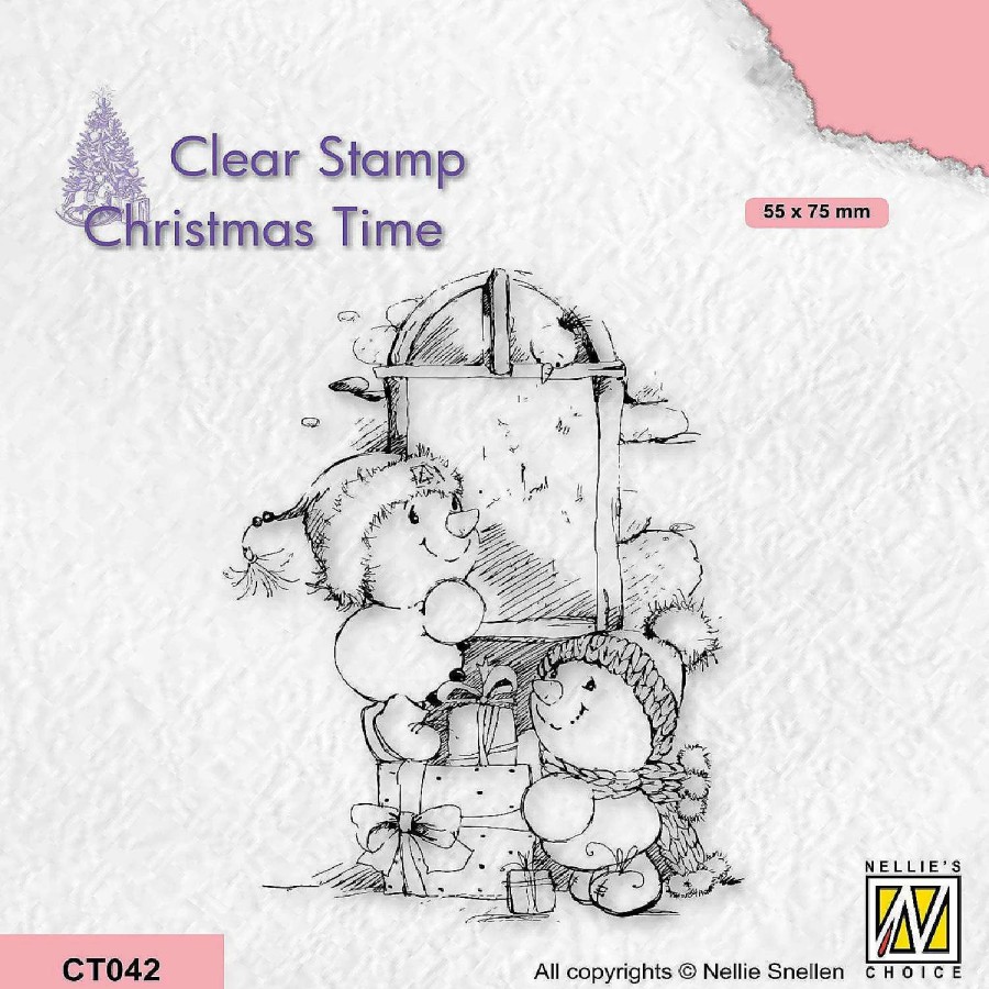 * | Nellie'S Choice Clear Stamp Christmas Time Present Delivery