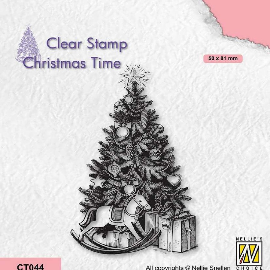 * | Nellie'S Choice Clear Stamp Christmas Time Christmas Tree And Presents