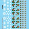 * | Microscale 87-1119 Ho Christmas Candy Canes Snowflakes & Holly Decal Sheet