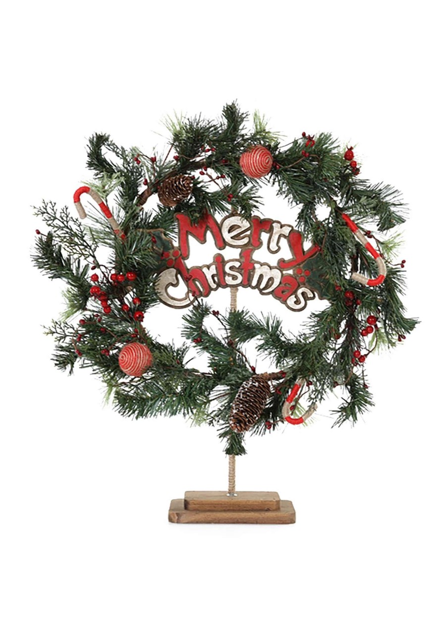 * | 20 Rustic Merry Christmas Wreath & Stand