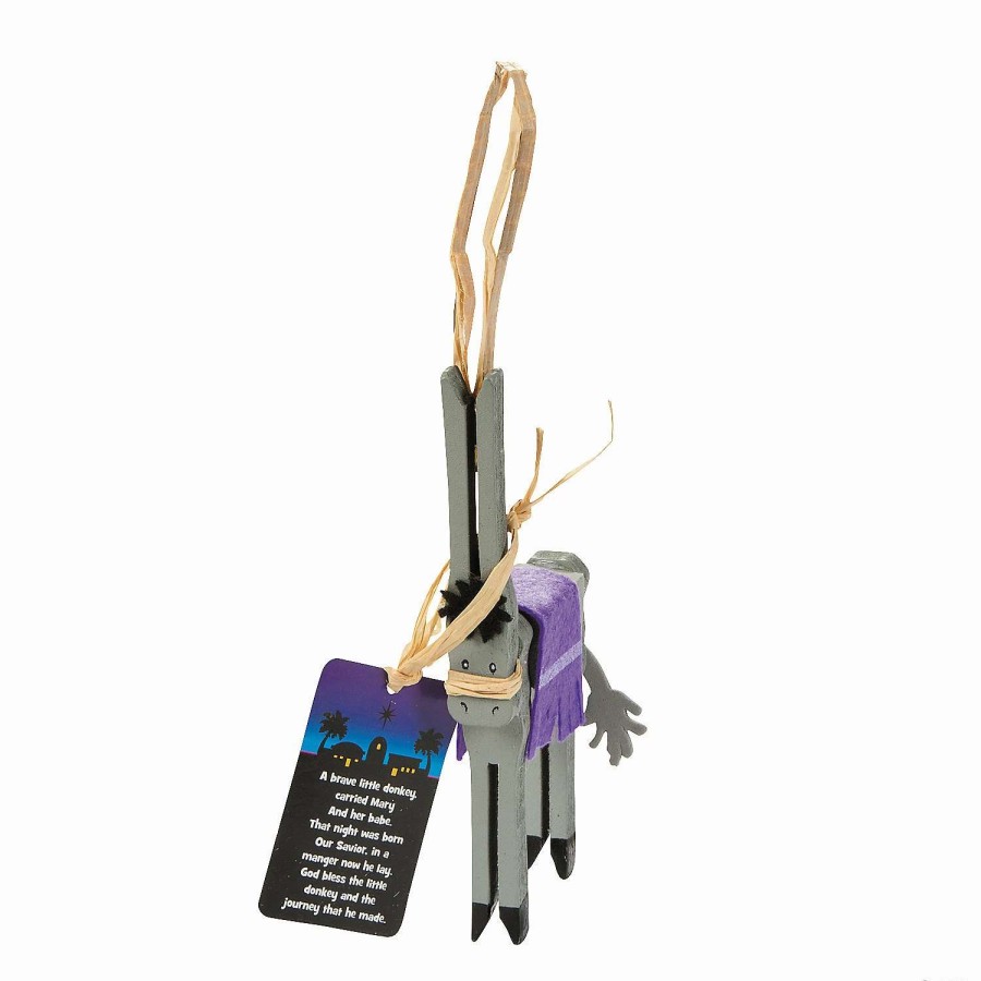 * | Legend Of The Donkey Clothespin Christmas Ornament Craft Kit Makes 12