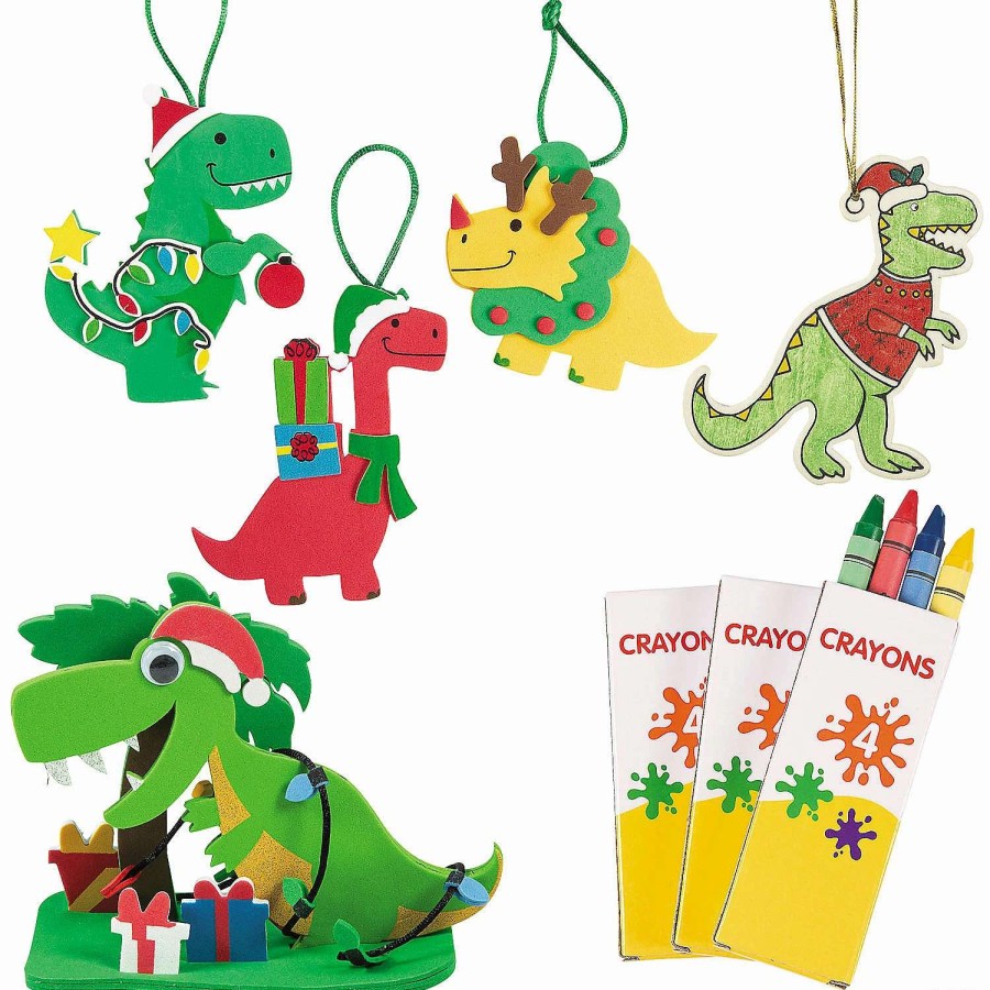 * | Christmas Dinosaur Craft Kit Assortment Makes 36