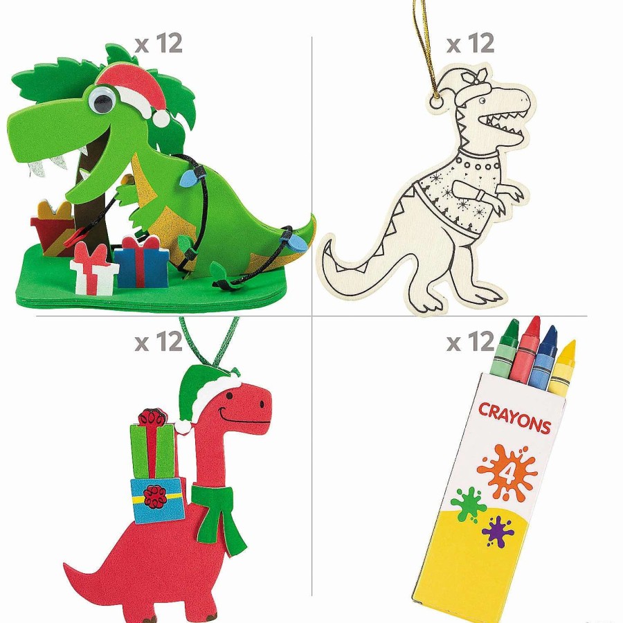 * | Christmas Dinosaur Craft Kit Assortment Makes 36