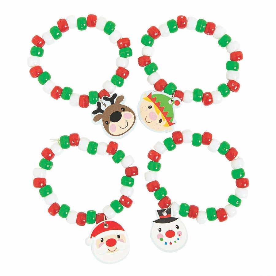 * | Christmas Charm Beaded Bracelet Craft Kit Makes 12