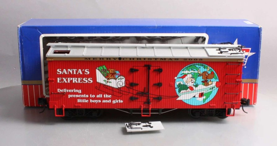 * | Usa Trains R13023 G Santa'S Express 2005 Christmas Reefer Car Metal Wheels Ex/Box