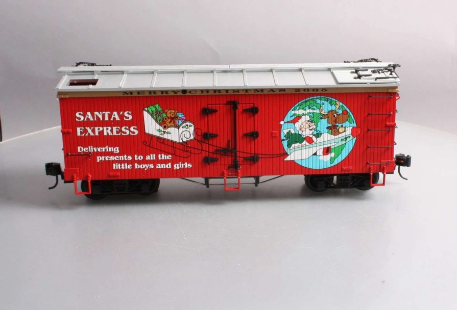 * | Usa Trains R13023 G Santa'S Express 2005 Christmas Reefer Car Metal Wheels Ex/Box