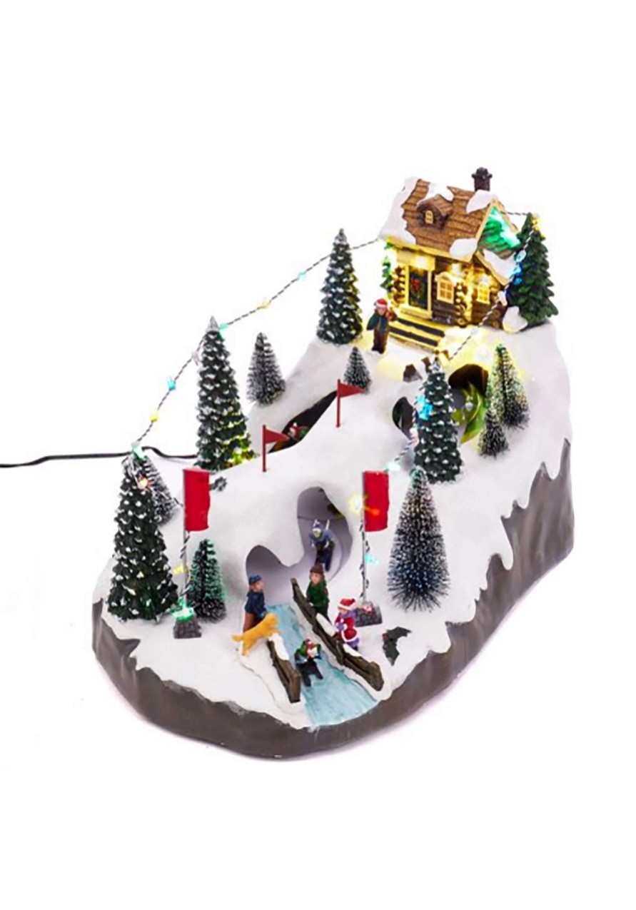 * | Christmas Led Skiing Village From Kurt Adler