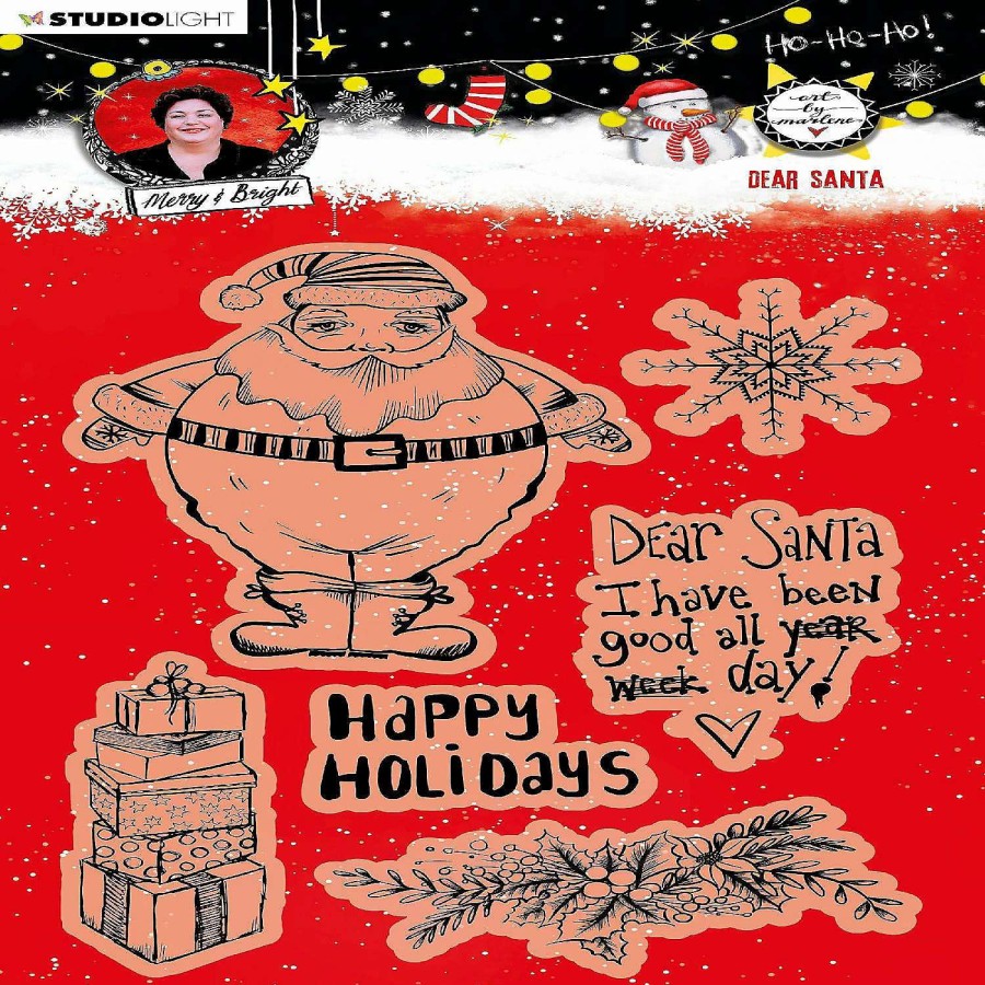 * | Studio Light Abm Clear Stamp Christmas Dear Santa Essentials 148X210X1Mm 1 Pc Nr84