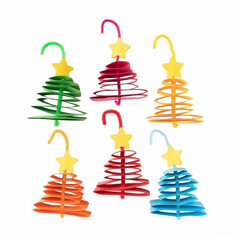 * | Bright Paper Christmas Tree Ornament Craft Kit Makes 12