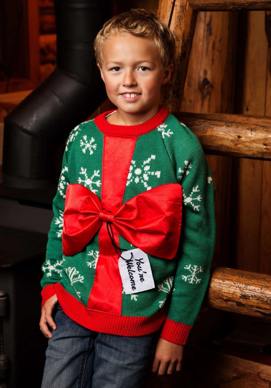 * | Kid'S Present Ugly Christmas Sweater