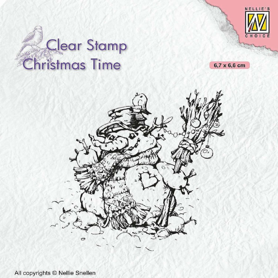 * | Nellie'S Choice Christmas Time Clear Stamp Snowman