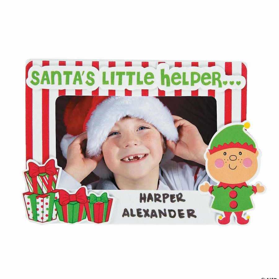 * | Santa'S Little Helper Picture Frame Magnet Christmas Craft Kit Makes 12