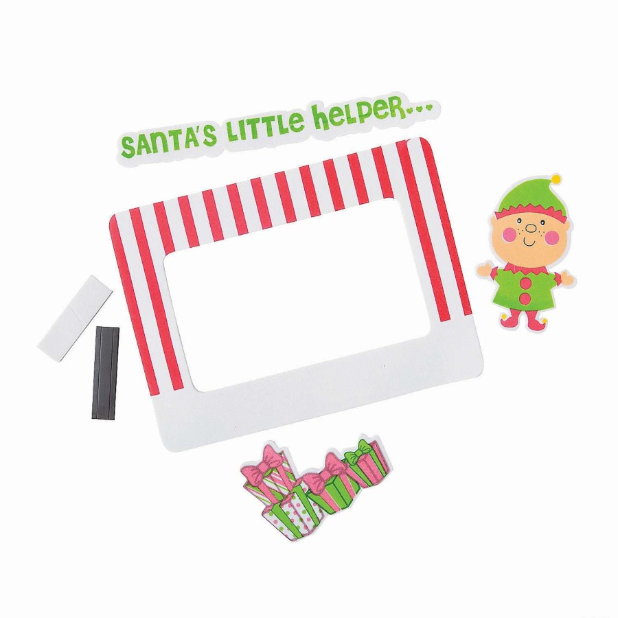 * | Santa'S Little Helper Picture Frame Magnet Christmas Craft Kit Makes 12