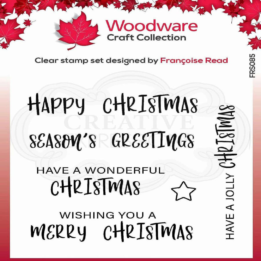 * | Woodware Craft Collection Woodware Clear Singles Useful Christmas 4 In X 4 In Stamp