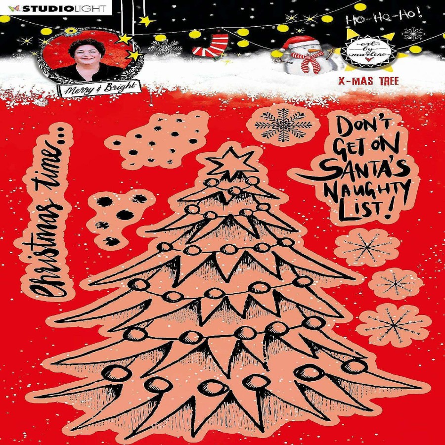 * | Studio Light Abm Clear Stamp Christmas Tree Essentials 148X210X1Mm 1 Pc Nr82