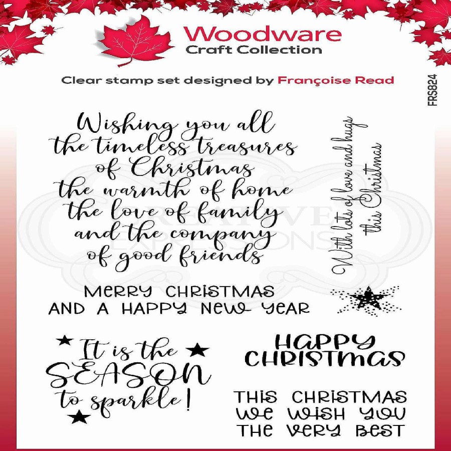 * | Woodware Craft Collection Woodware Clear Singles Special Christmas Words 4 In X 6 In Stamp