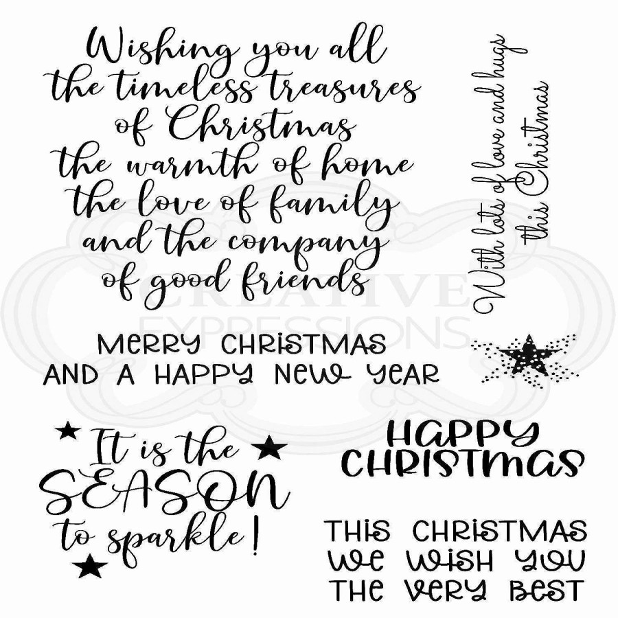 * | Woodware Craft Collection Woodware Clear Singles Special Christmas Words 4 In X 6 In Stamp