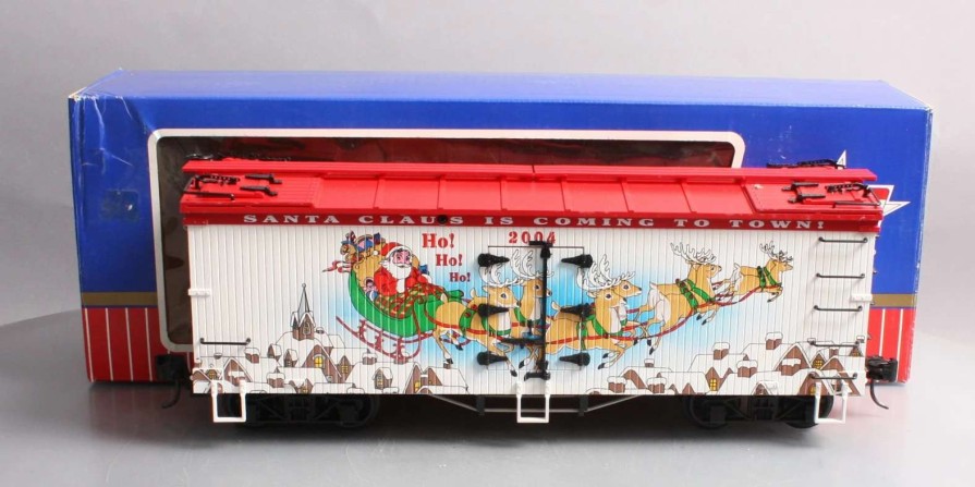 * | Usa Trains R13022 G 2004 Christmas Refrigerator Car Metals Wheels Ex/Box