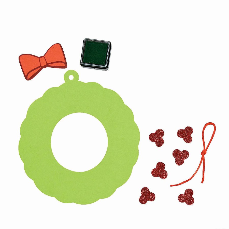 * | Thumbprint Wreath Picture Frame Christmas Ornament Craft Kit Makes 12