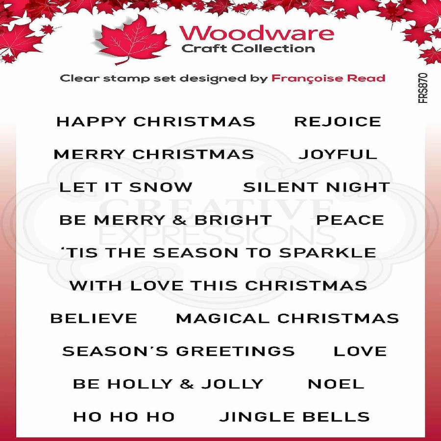 * | Woodware Craft Collection Woodware Clear Singles Christmas Strips 4 In X 6 In Stamp