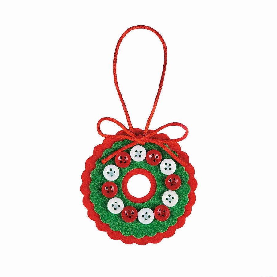 * | Button Wreath Christmas Craft Kit Makes 48