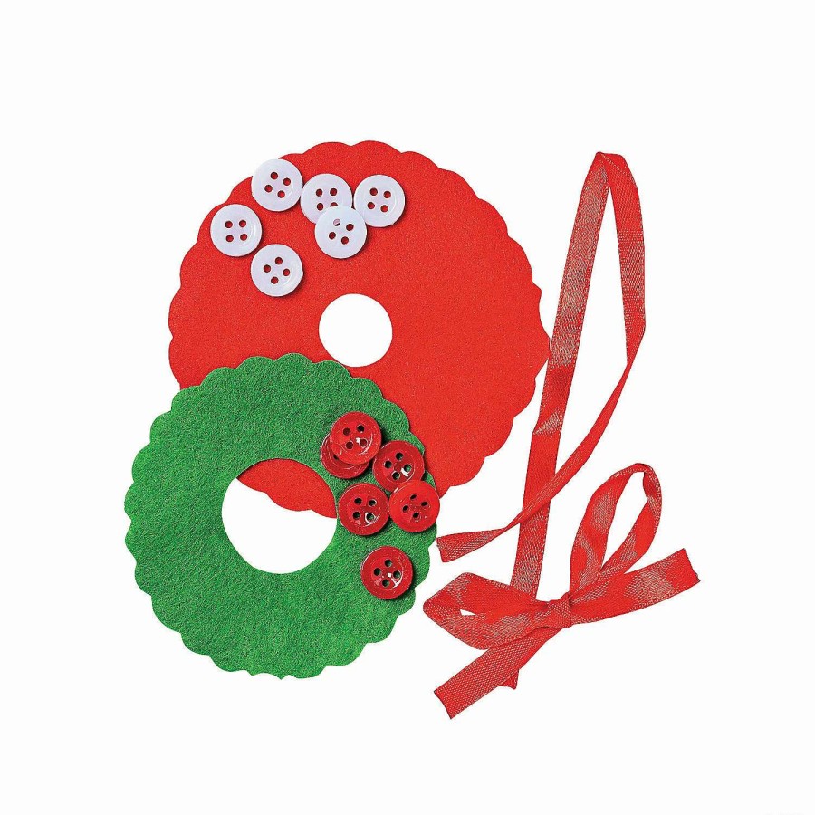 * | Button Wreath Christmas Craft Kit Makes 48