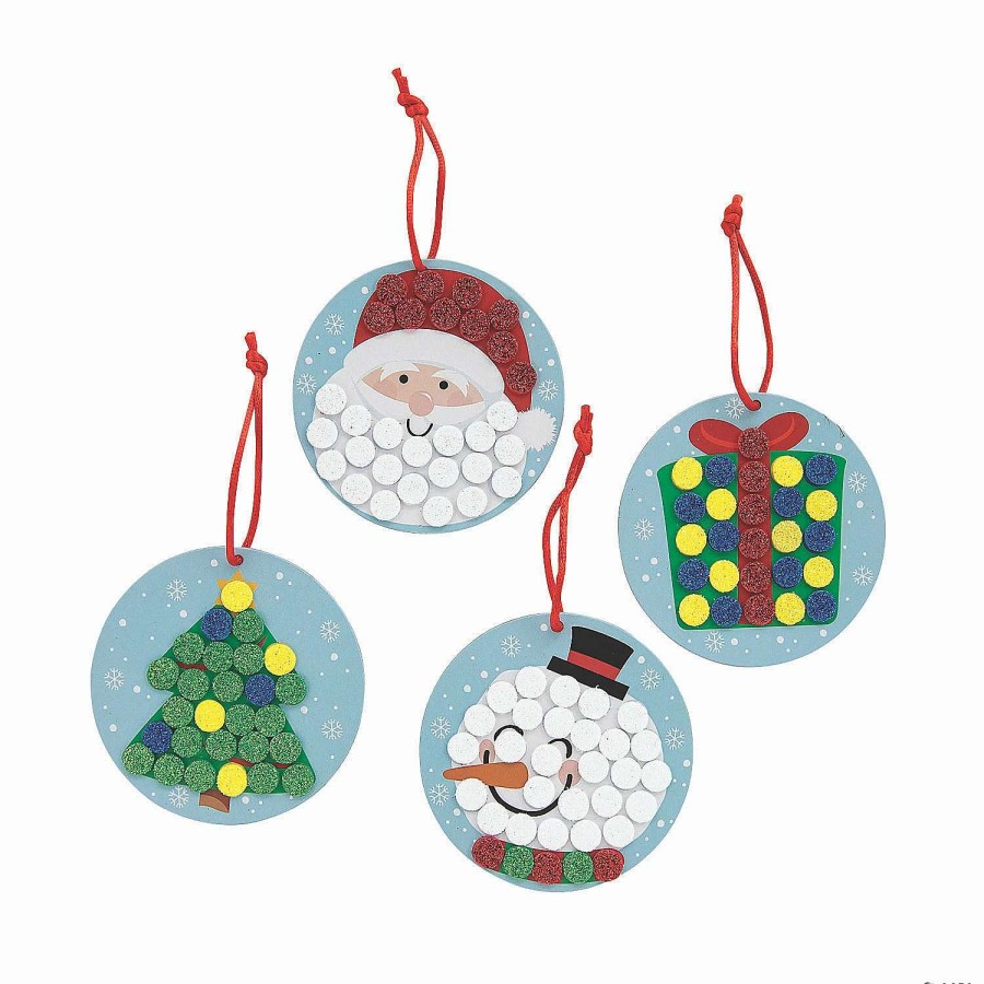 * | Christmas Glitter Mosaic Ornament Craft Kit Makes 12