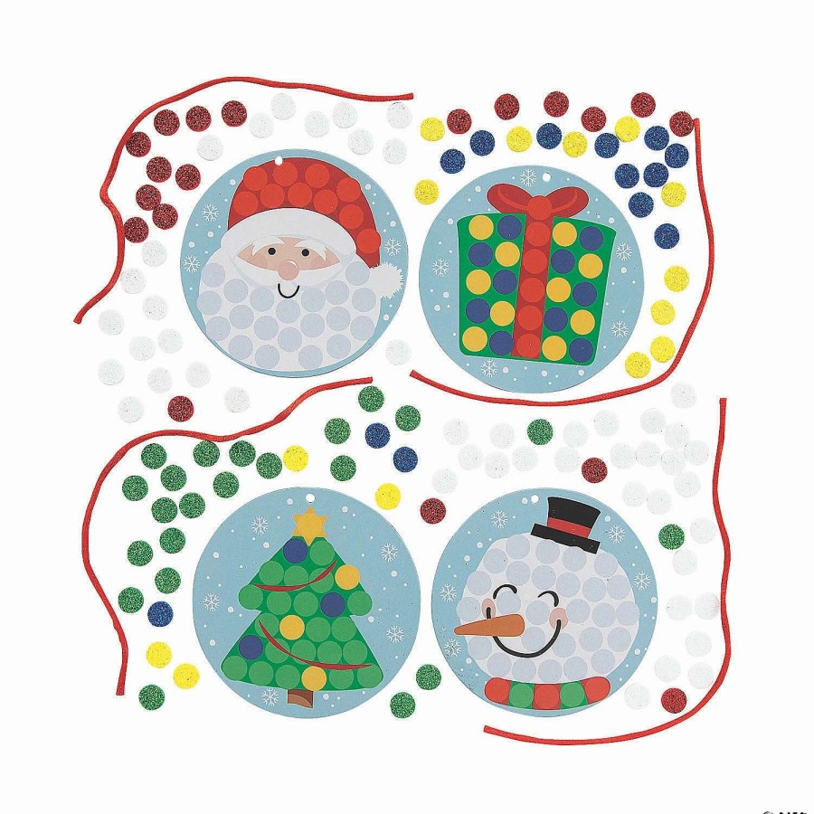 * | Christmas Glitter Mosaic Ornament Craft Kit Makes 12