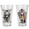 * | The Nightmare Before Christmas 2 Pc Jack & Sally 16 Oz Glass Set