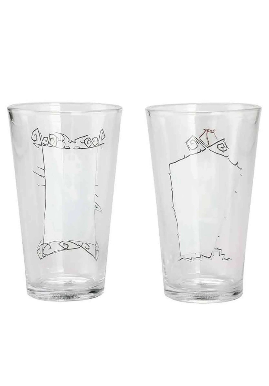 * | The Nightmare Before Christmas 2 Pc Jack & Sally 16 Oz Glass Set