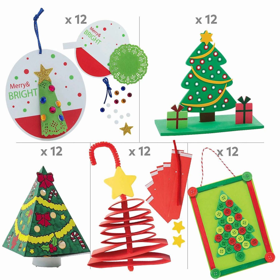 * | Christmas Tree Craft Kit For 12