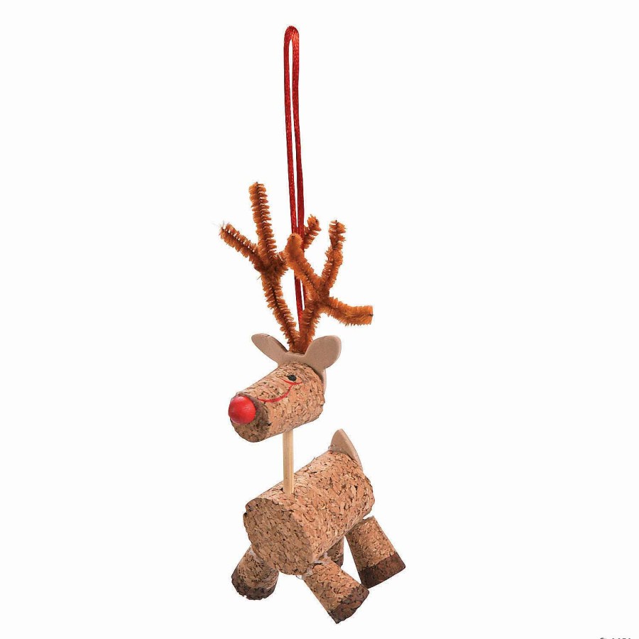 * | Cork Reindeer Christmas Ornament Craft Kit Makes 12