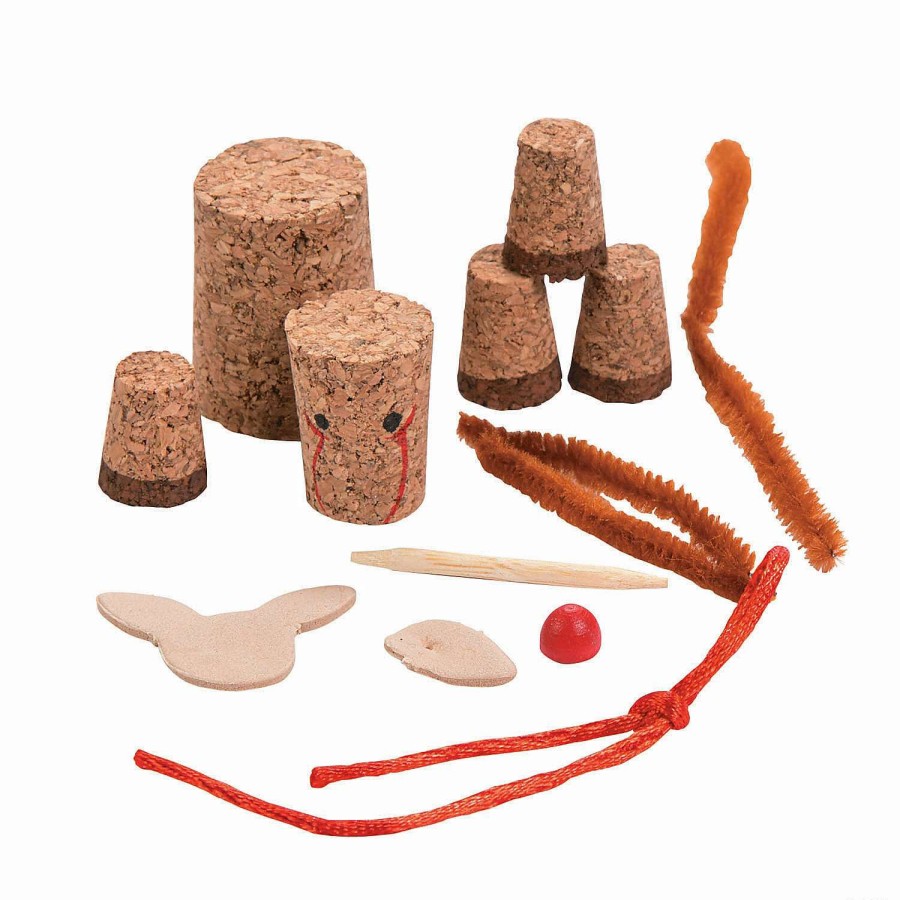 * | Cork Reindeer Christmas Ornament Craft Kit Makes 12