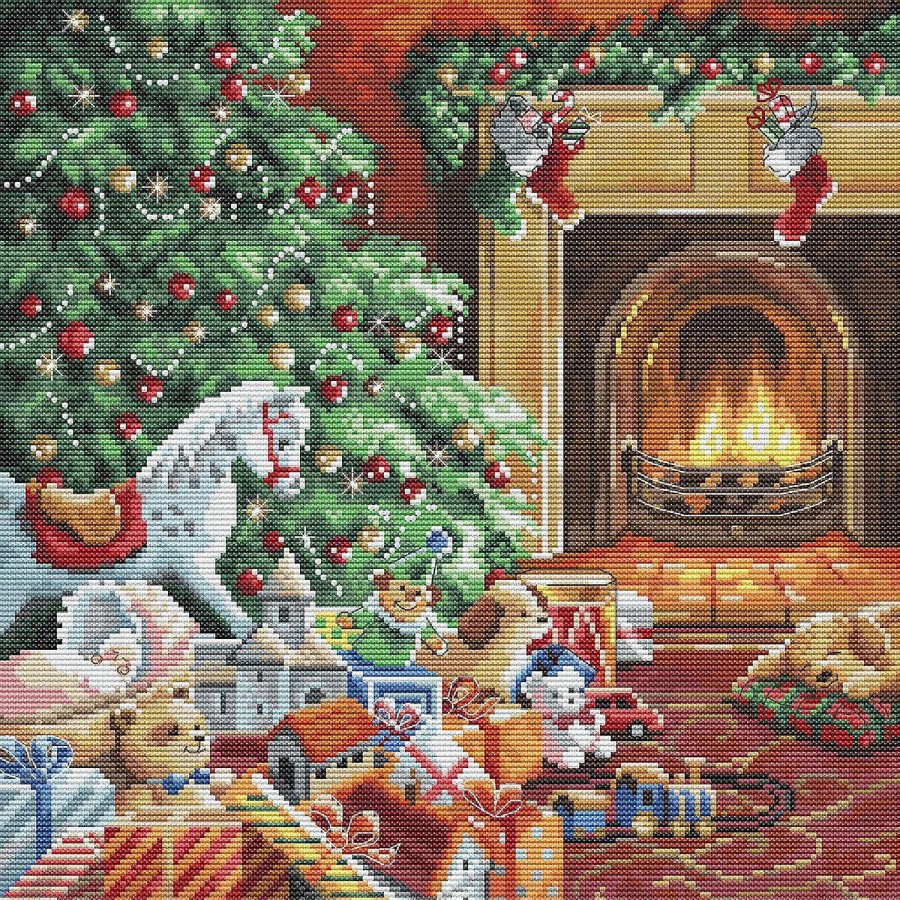 * | Crafting Spark (Wizardi) Counted Cross Stitch Kit Cozy Christmas L8009