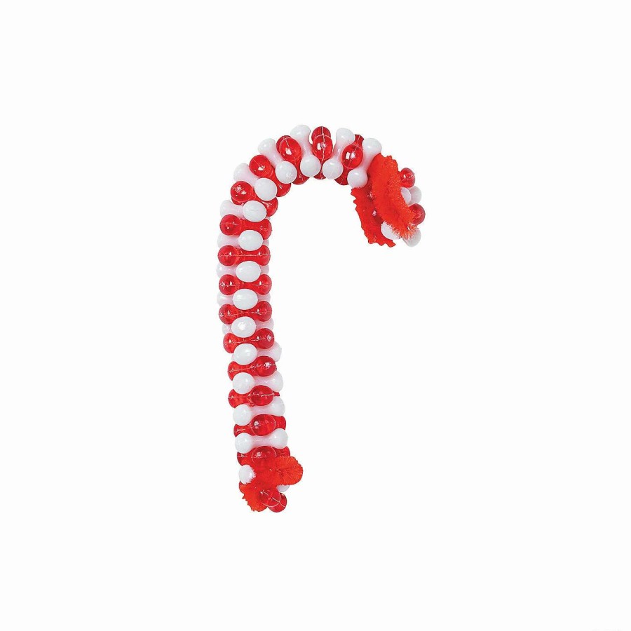 * | Beaded Candy Cane Christmas Ornament Craft Kit Makes 48