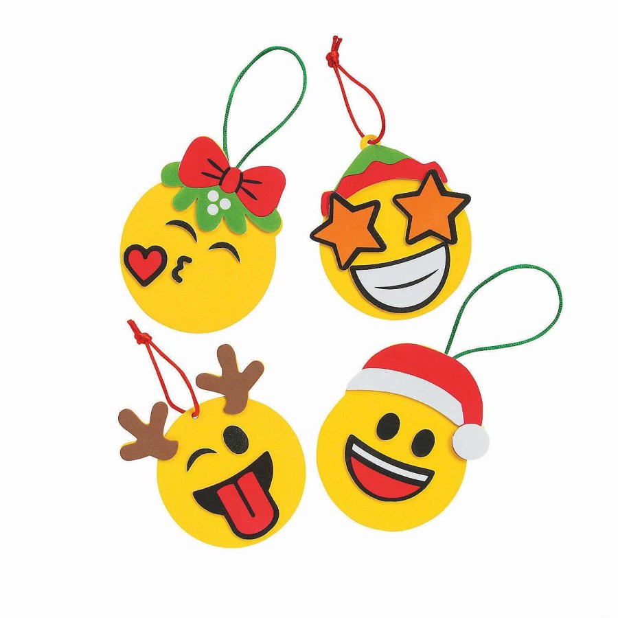 * | Christmas Emoji Ornament Craft Kit Makes 12