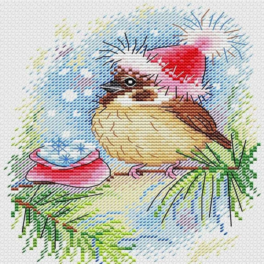 * | Mp Studia Christmas Bird M-350 / Sm-350 Counted Cross Stitch Kit