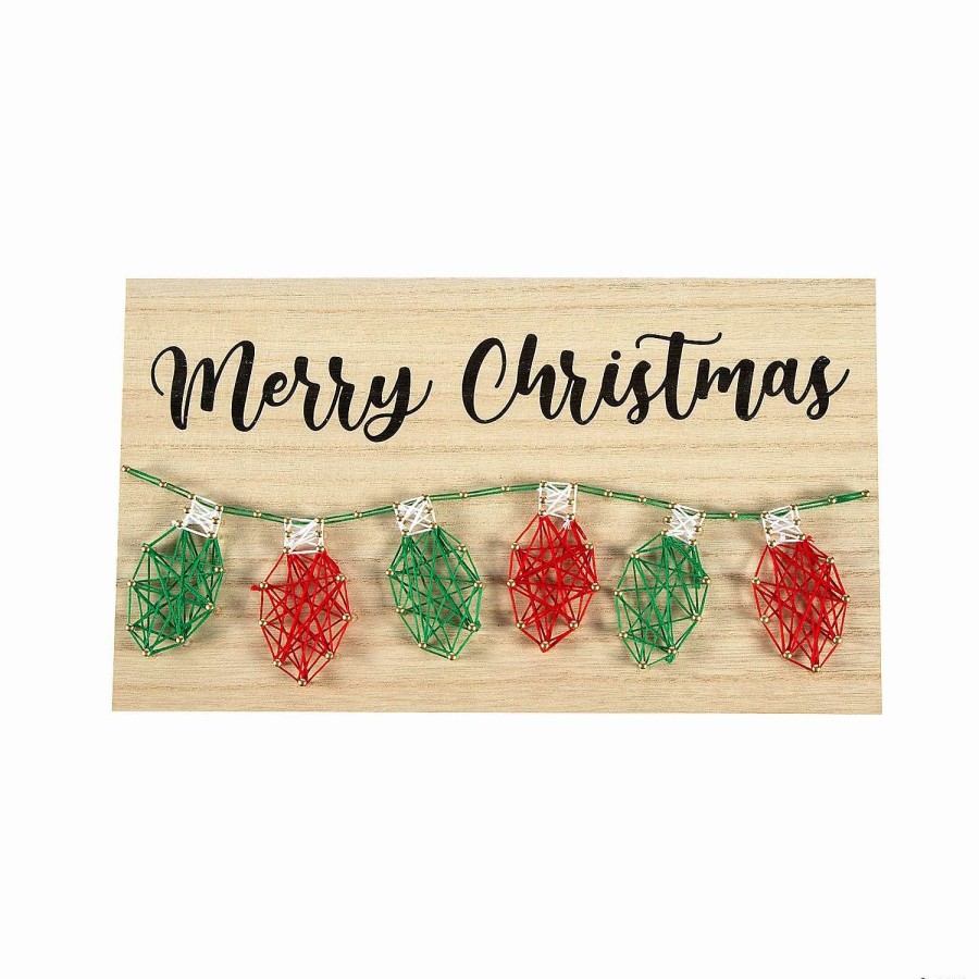 * | Christmas Lights String Art Craft