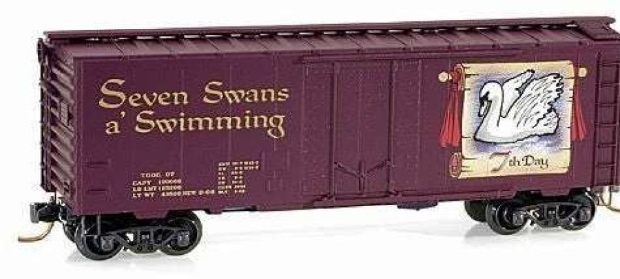 * | Micro-Trains 02100507 N Seven Swans A' Swimming Plug Door Christmas Boxcar #07 Ln/Box