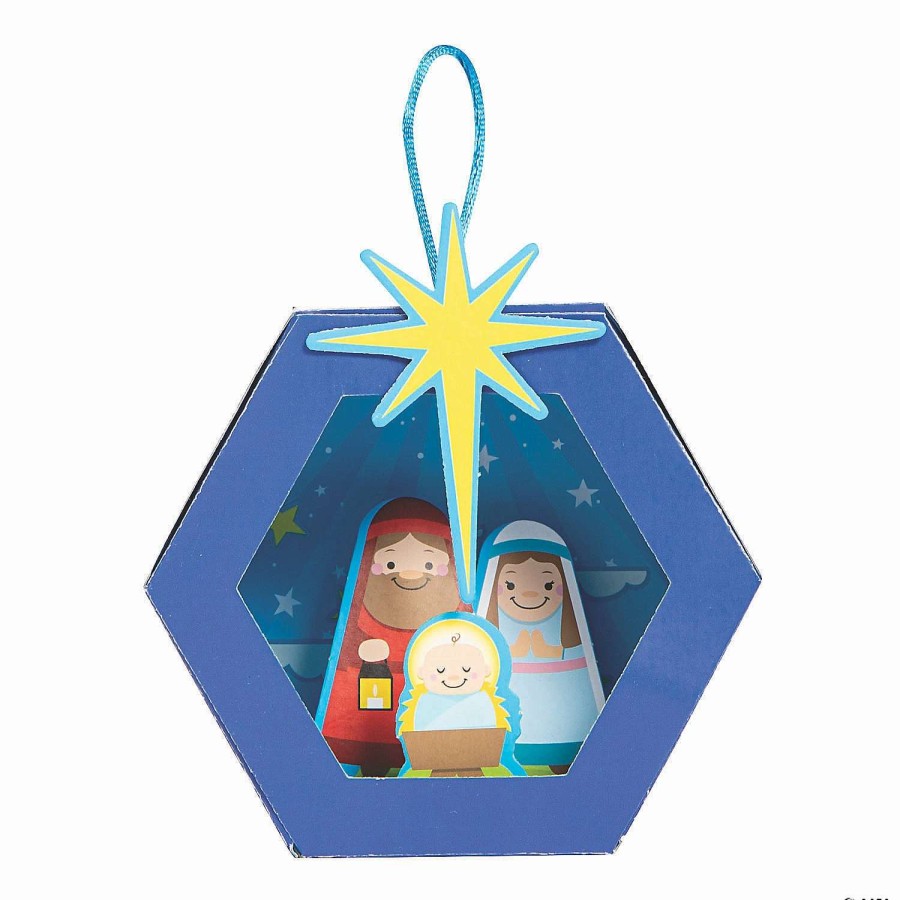 * | 3D Nativity Christmas Ornament Craft Kit Makes 12