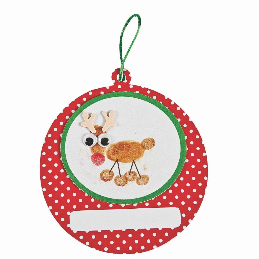 * | Thumbprint Reindeer Christmas Ornament Craft Kit Makes 12