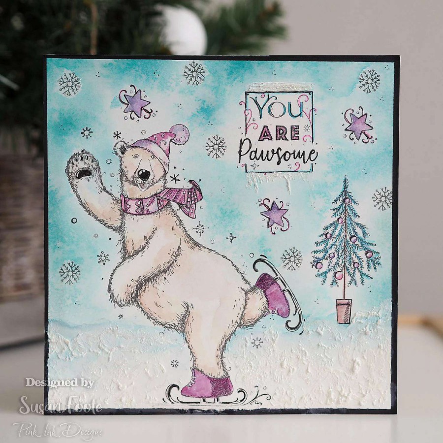 * | Pink Ink Designs Beary Christmas A5 Clear Stamp