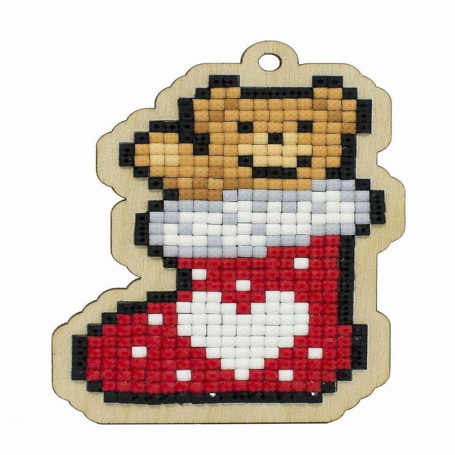 * | Crafting Spark (Wizardi) Christmas Bear Wwp440 Diamond Painting On Plywood Kit