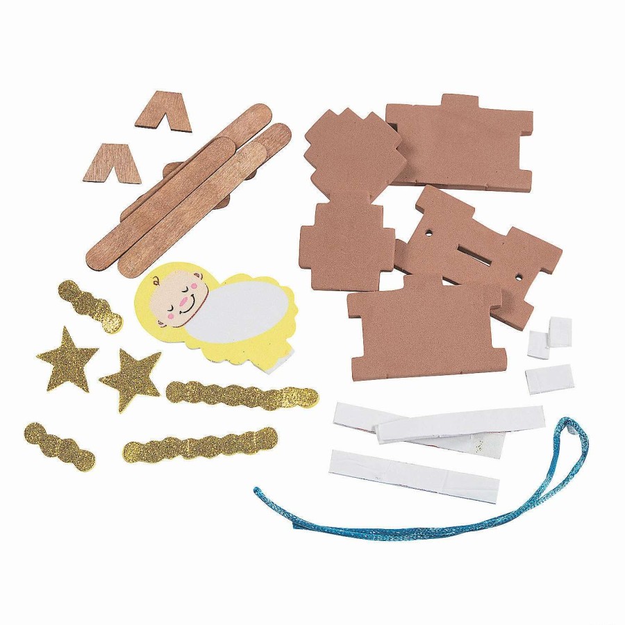 * | Baby Jesus 3D Christmas Ornament Craft Kit Makes 12