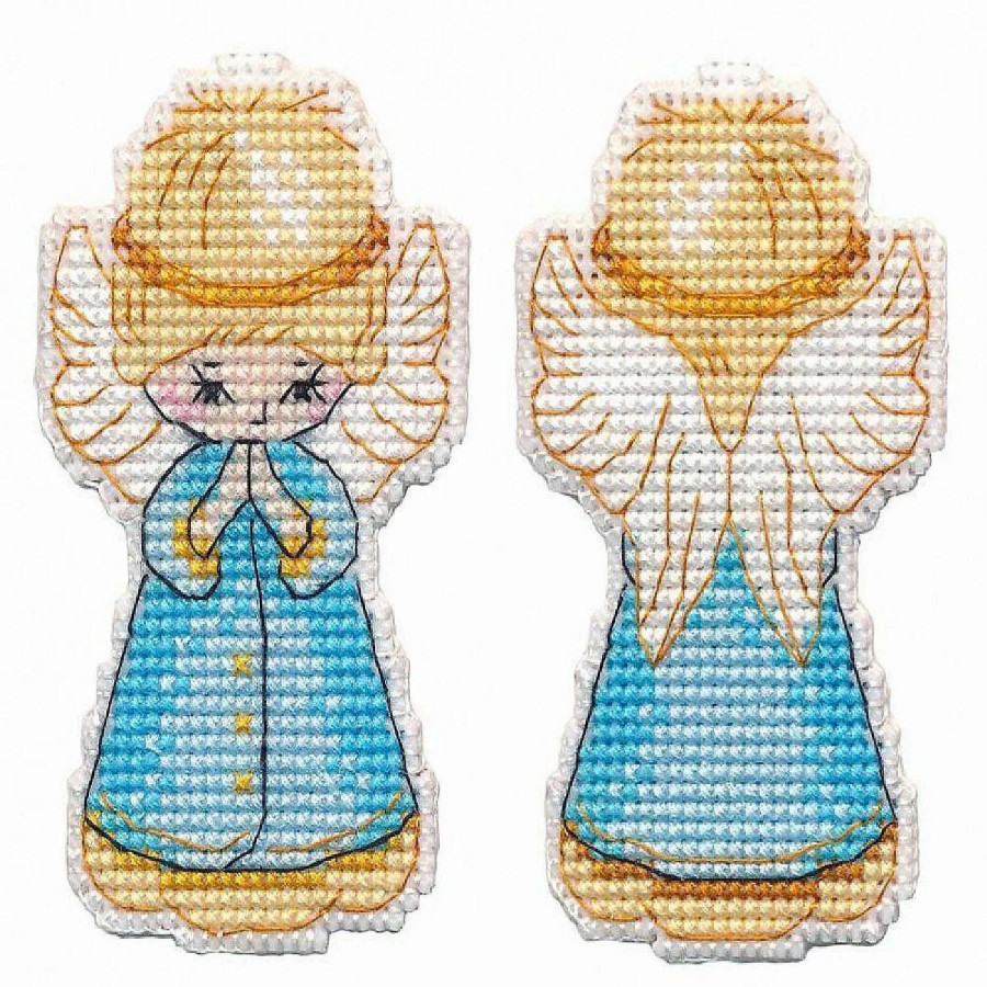 * | Oven Christmas Tree Toy. Angel 1363 Plastic Canvas Counted Cross Stitch Kit