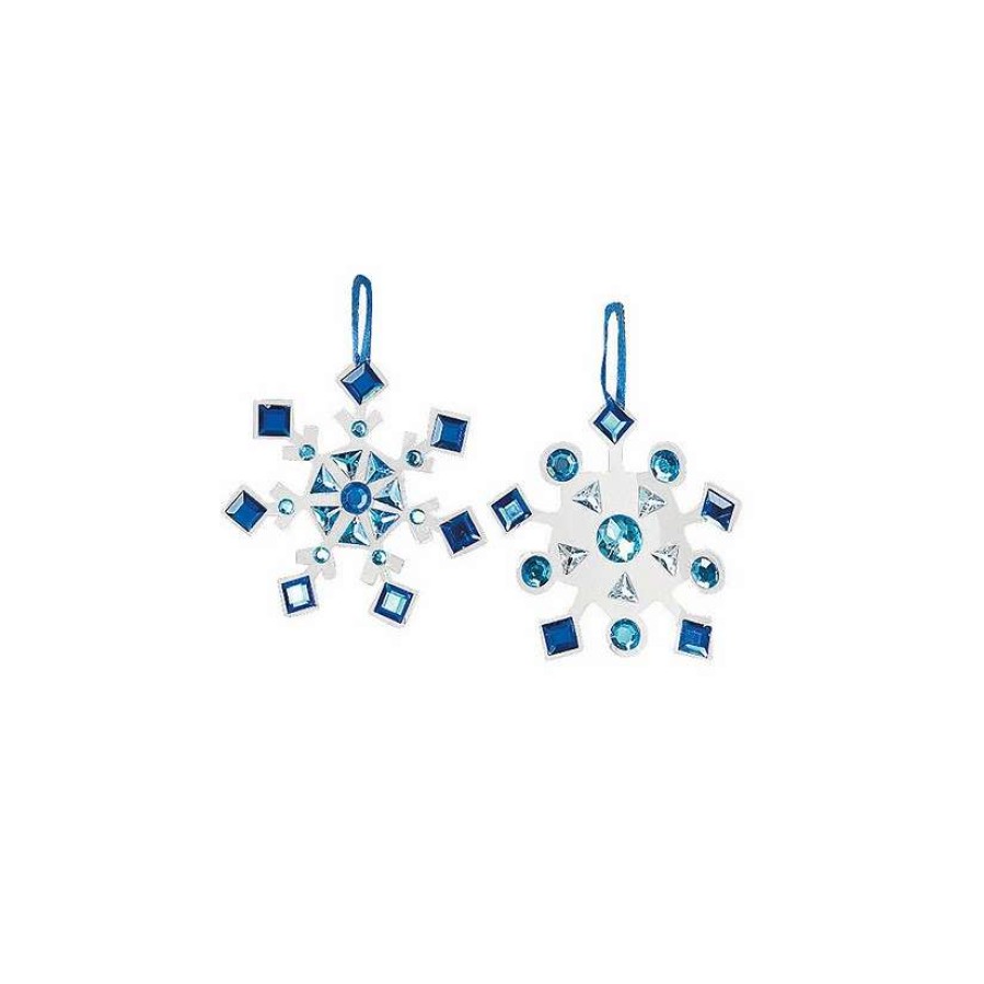 * | Rhinestone Snowflake Christmas Ornament Craft Kit Makes 12